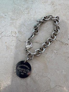 Tiffany & Co. Sterling Silver Logo Chain Bracelet