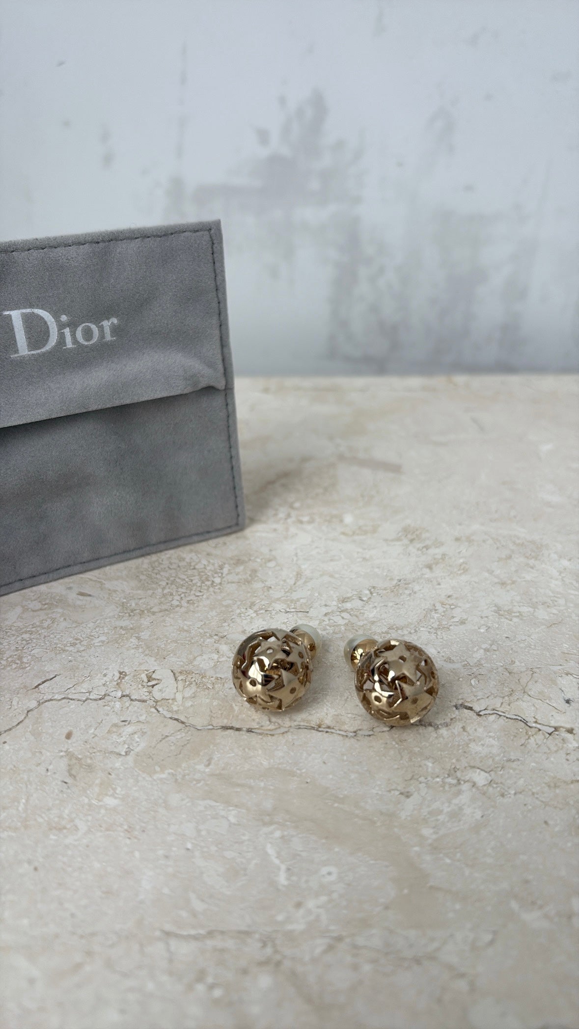 Dior Gold Star and Pearl Tribales Earrings