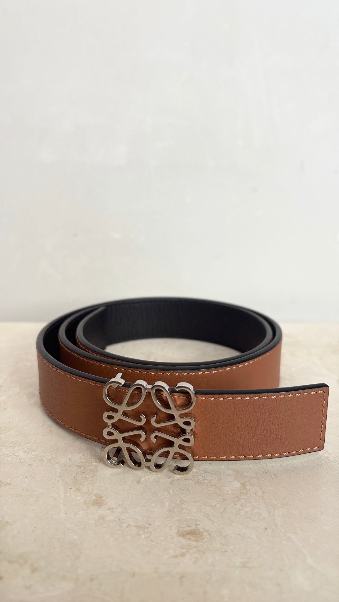 Loewe Anagram Reversible Leather Belt, 80 / 32