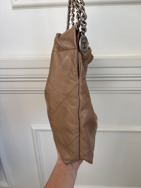 Chanel 22 Brown Leather Small Shoulder Bag