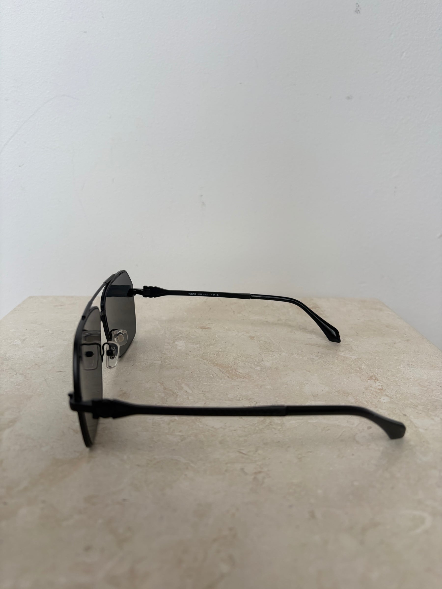 Versace Black Aviator Sunglassses