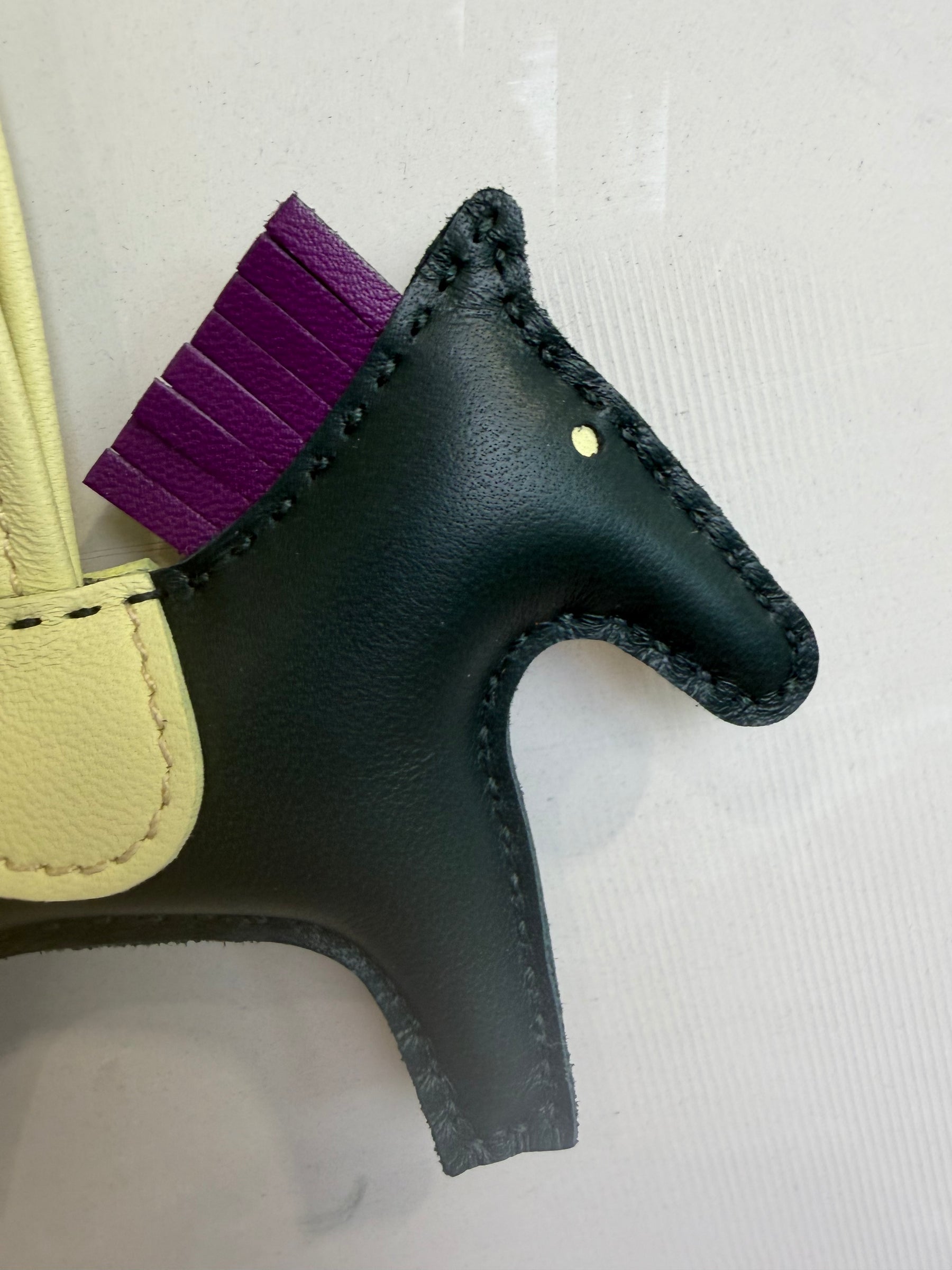 Hermès Green, Yellow and Purple Rodeo PM Charm