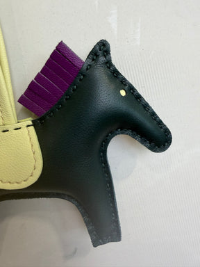 Hermès Green, Yellow and Purple Rodeo PM Charm