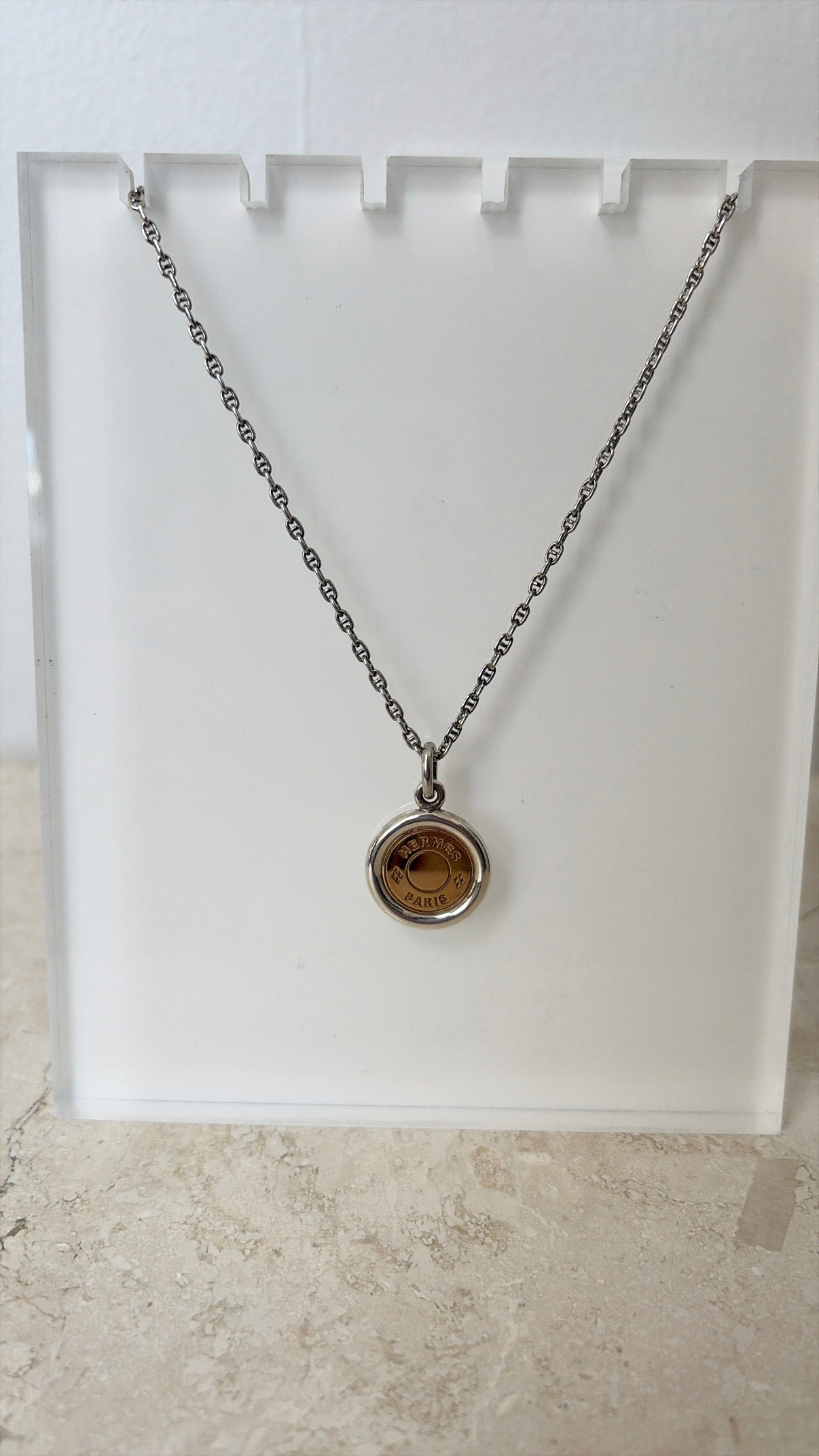 Hermes EGA Sellier Gold 750 Silver 925  Pendant