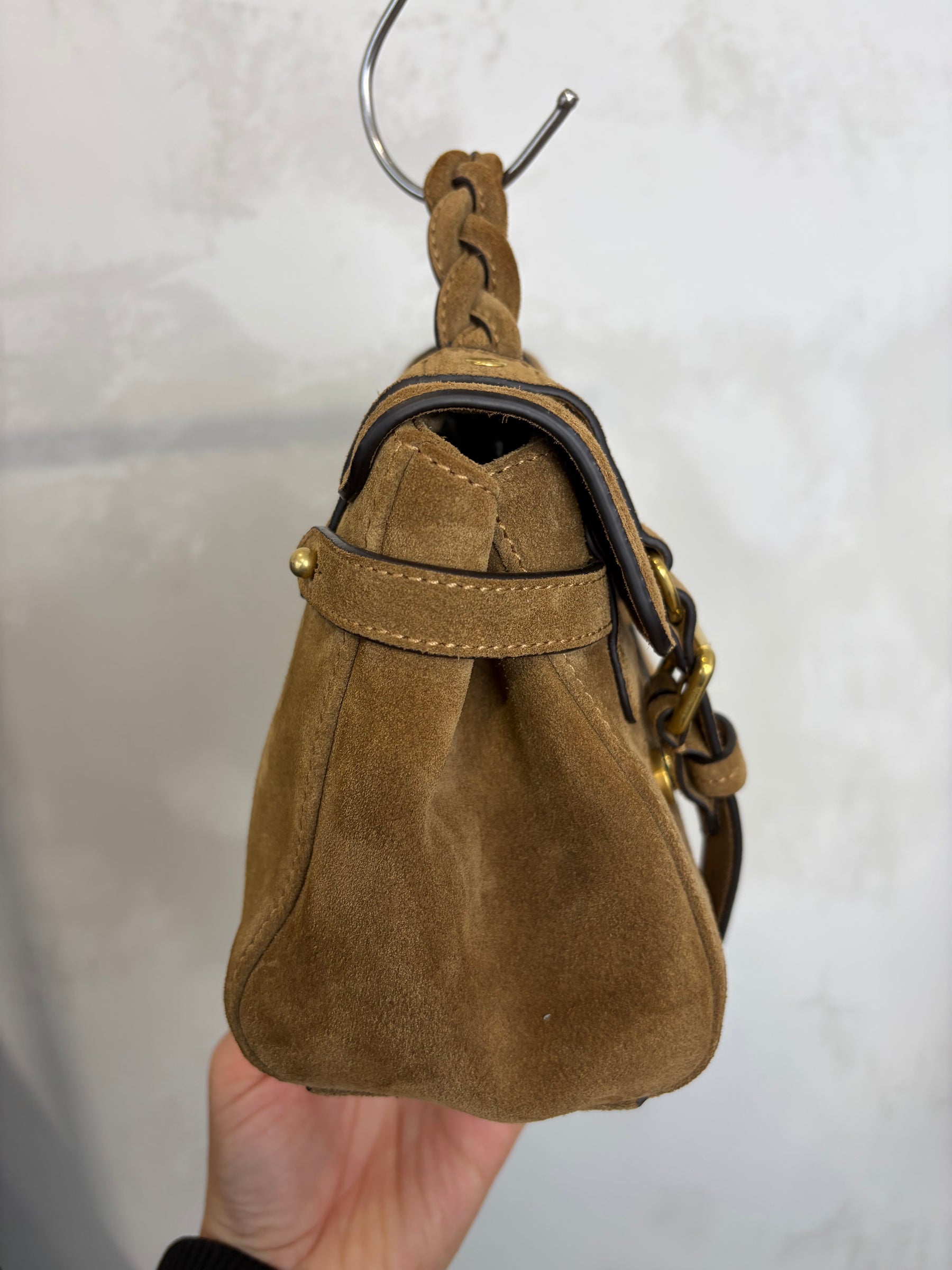 Mulberry Brown Suede Mini Alexa Bag