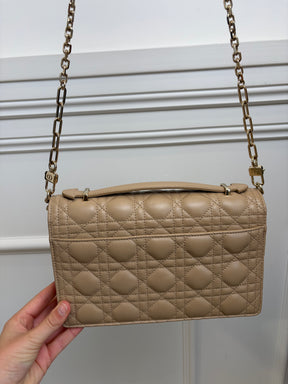 Dior My Dior Top Handle Chain Bag Beige