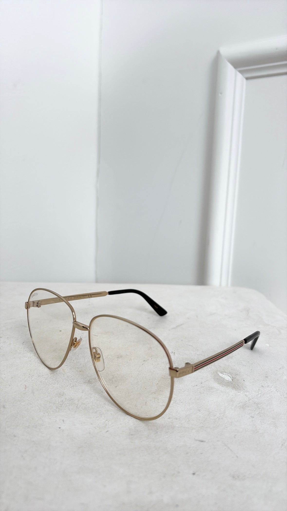 Gucci Gold Frame Optical Glasses