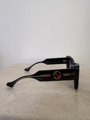 Gucci Logo Cat Eye Sunglasses Black