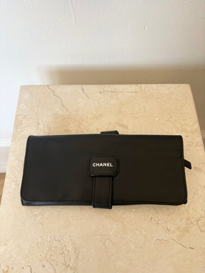 Chanel Black Roll Up Jewellery Case