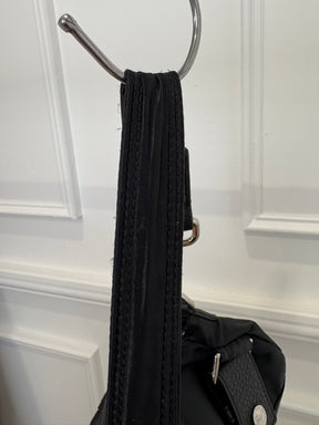 Fendi Black Nylon Multi Pocket Convertible Baguette Bag