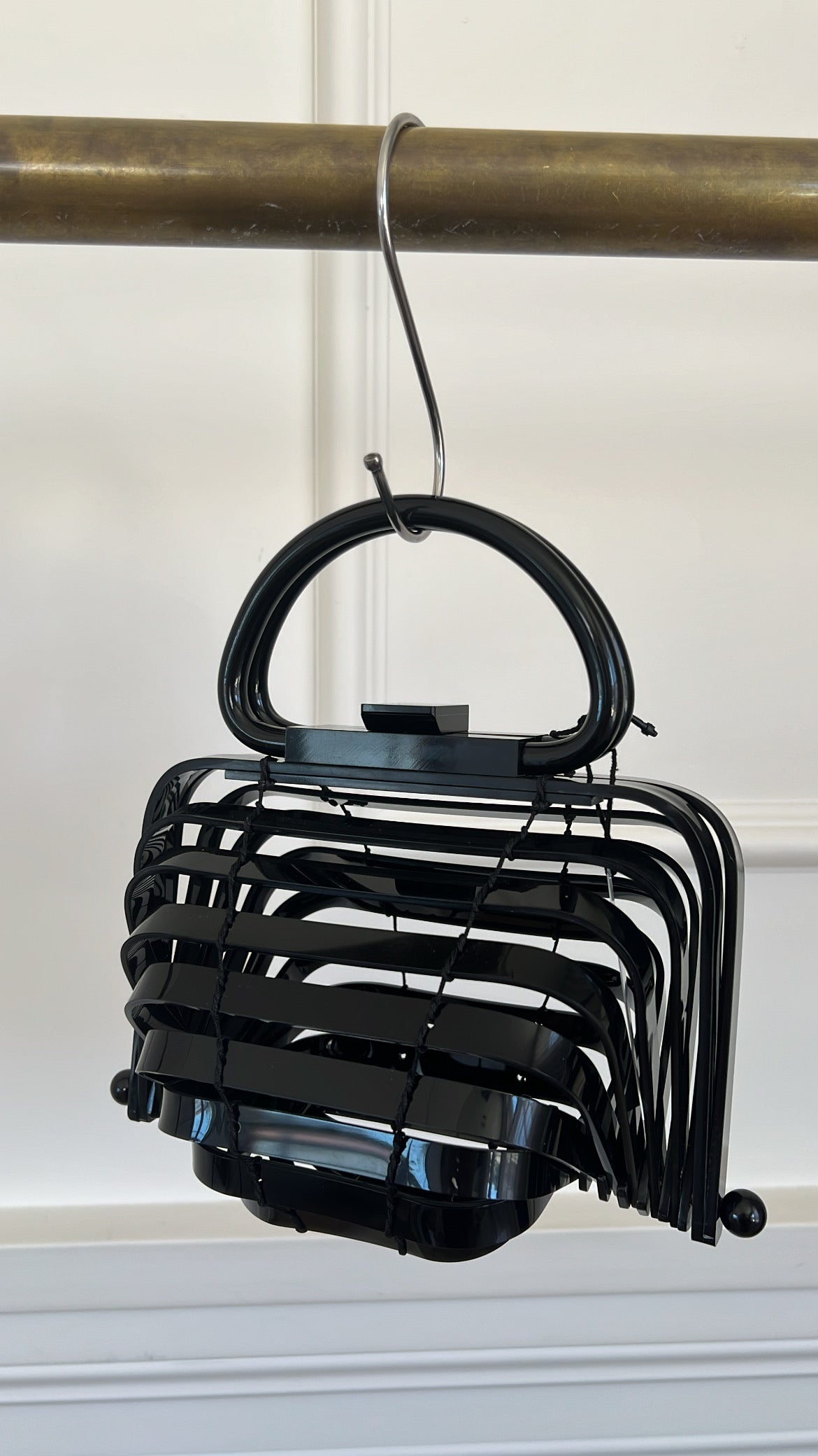 Cult Gaia Black Acrylic Lilleth Basket Bag