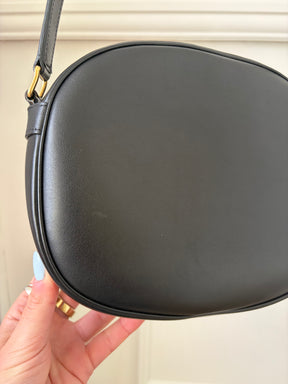Céline Black Leather Square Quilted Camera Bag