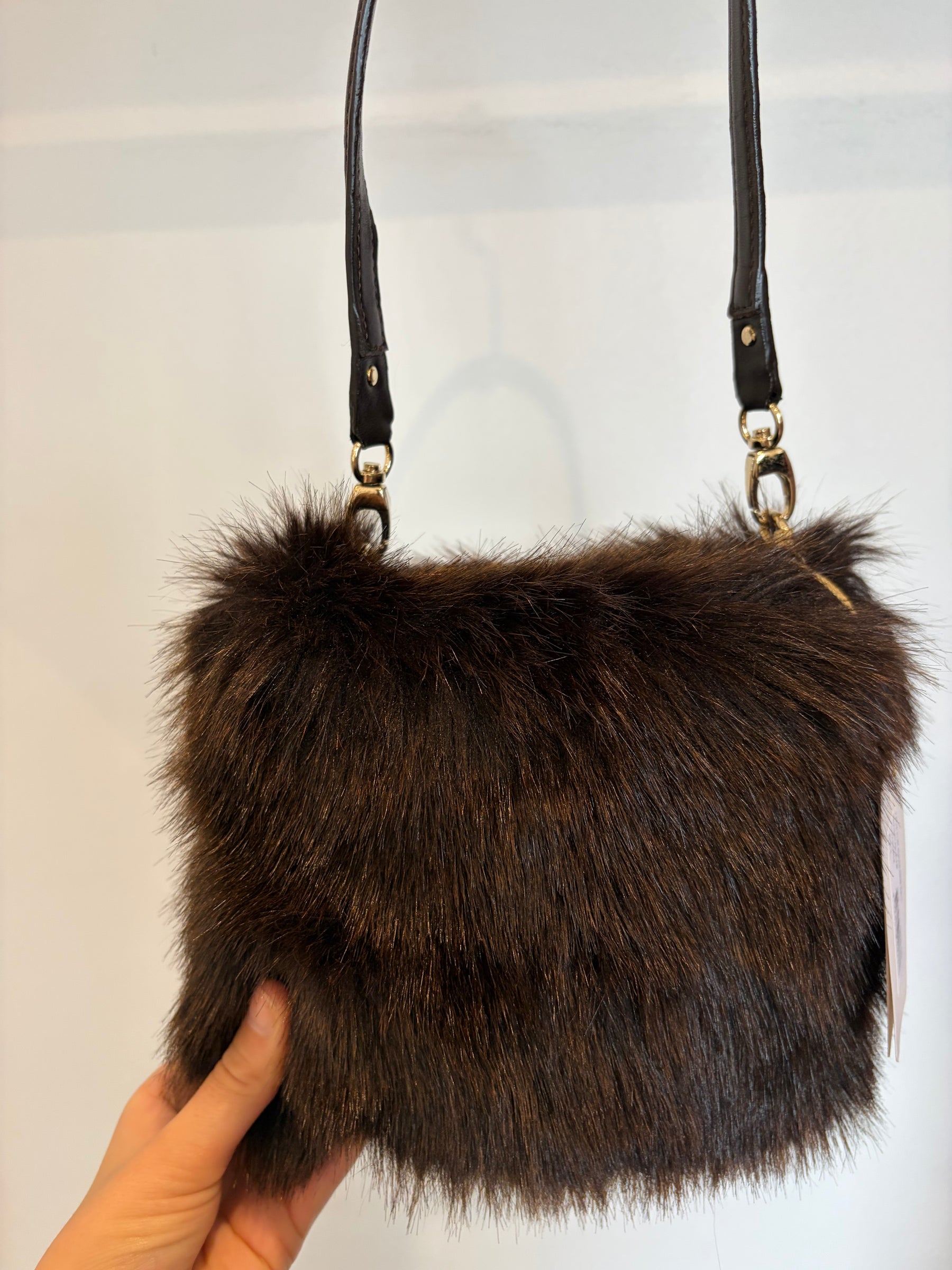 Scanlan Theodore Brown Faux Fur Shoulder Bag