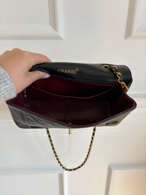 Chanel Black Leather Diana Flap Bag