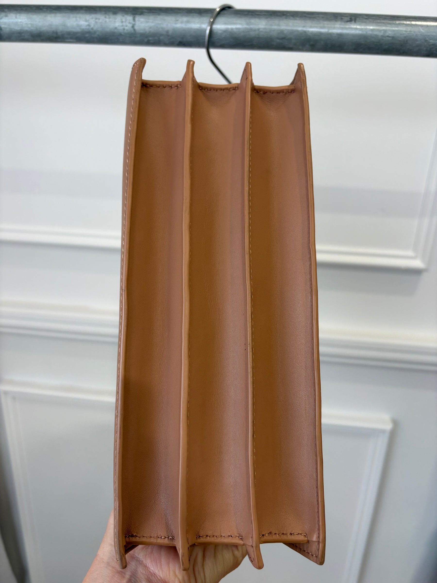 Oroton Brown Leather Logo Tote