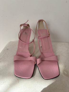 Fendi T Bar Sandals Pink, 39.5