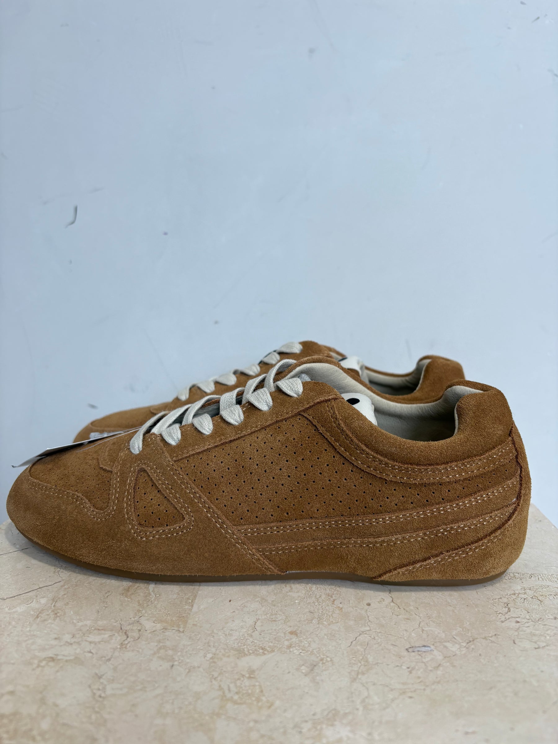 Isabel Marant Senny Perforated Suede Sneakers, 38 EU