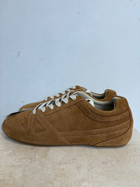 Isabel Marant Senny Perforated Suede Sneakers, 38 EU