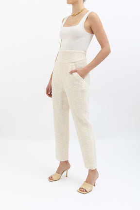 Tweed High-Waisted Pant