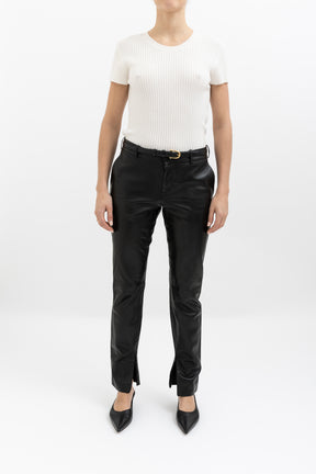 Zip Leather Pant