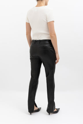 Zip Leather Pant