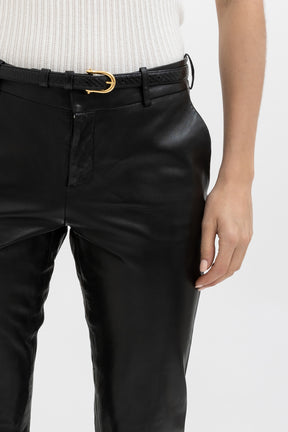 Zip Leather Pant