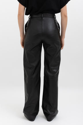 Leather Wide Leg Pant