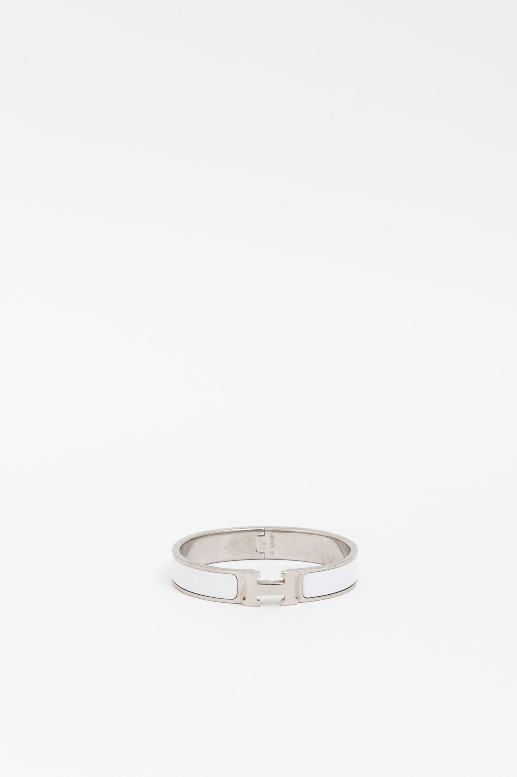 Hermes Clic H bracelet White Silver