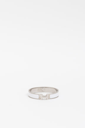 Hermes Clic H bracelet White Silver