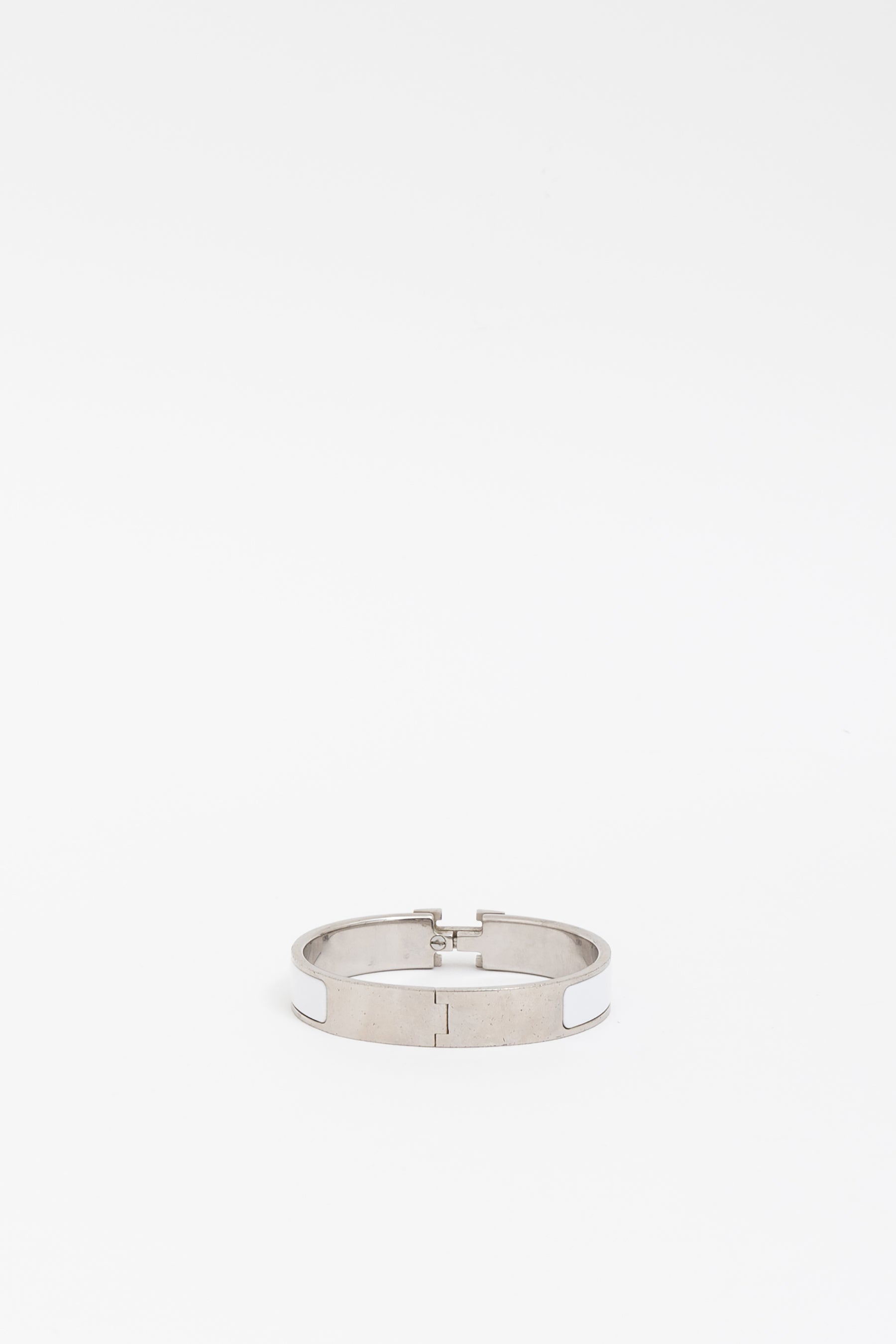 Hermes Clic H bracelet White Silver