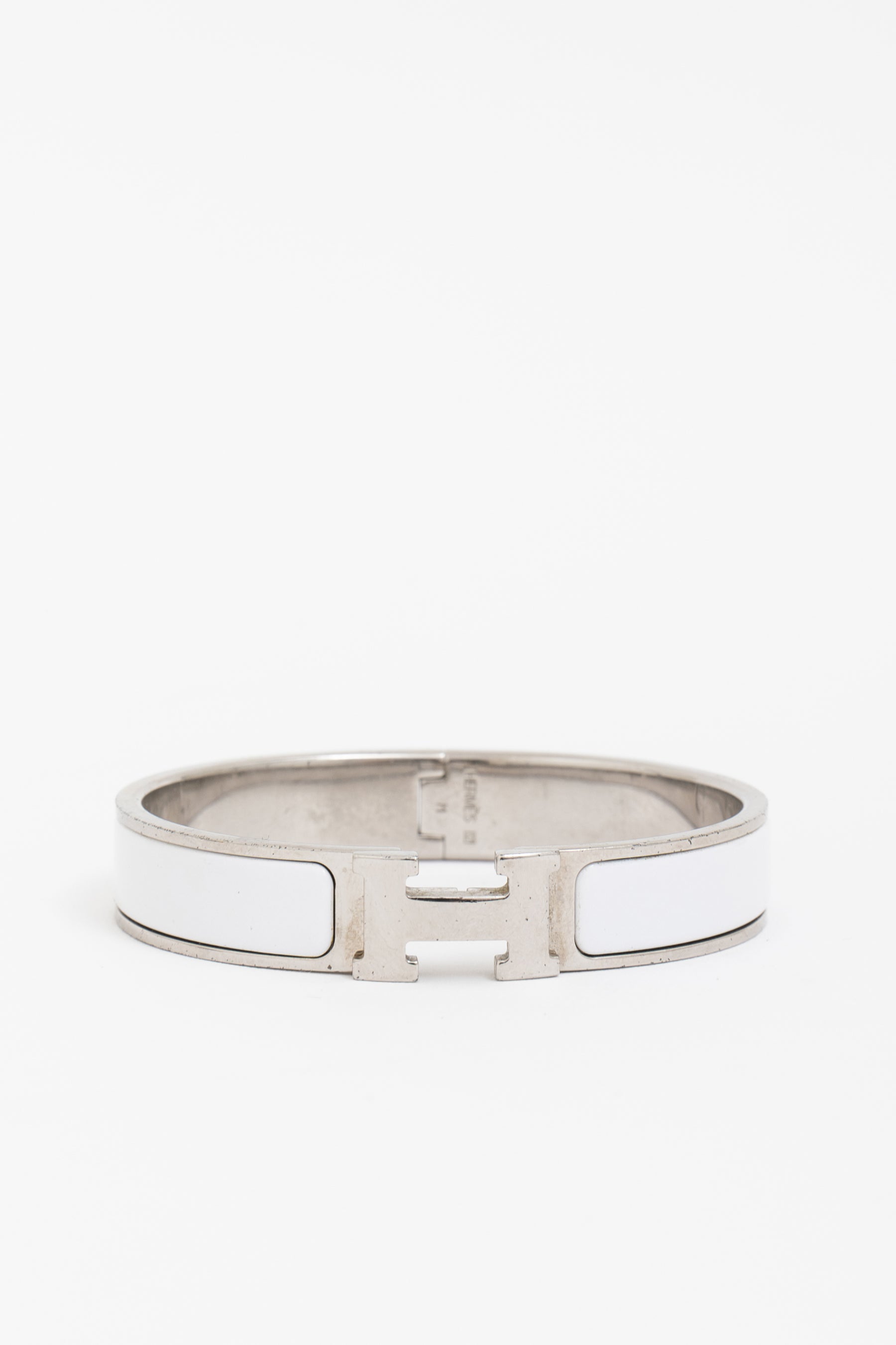 Hermes white h bracelet clearance