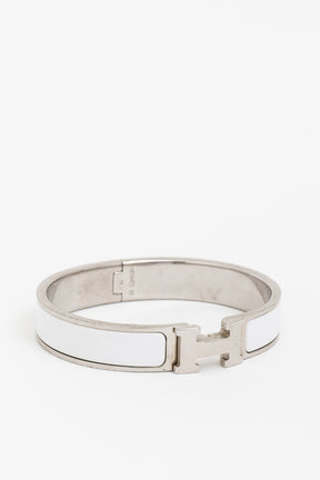 Hermes Clic H bracelet White Silver