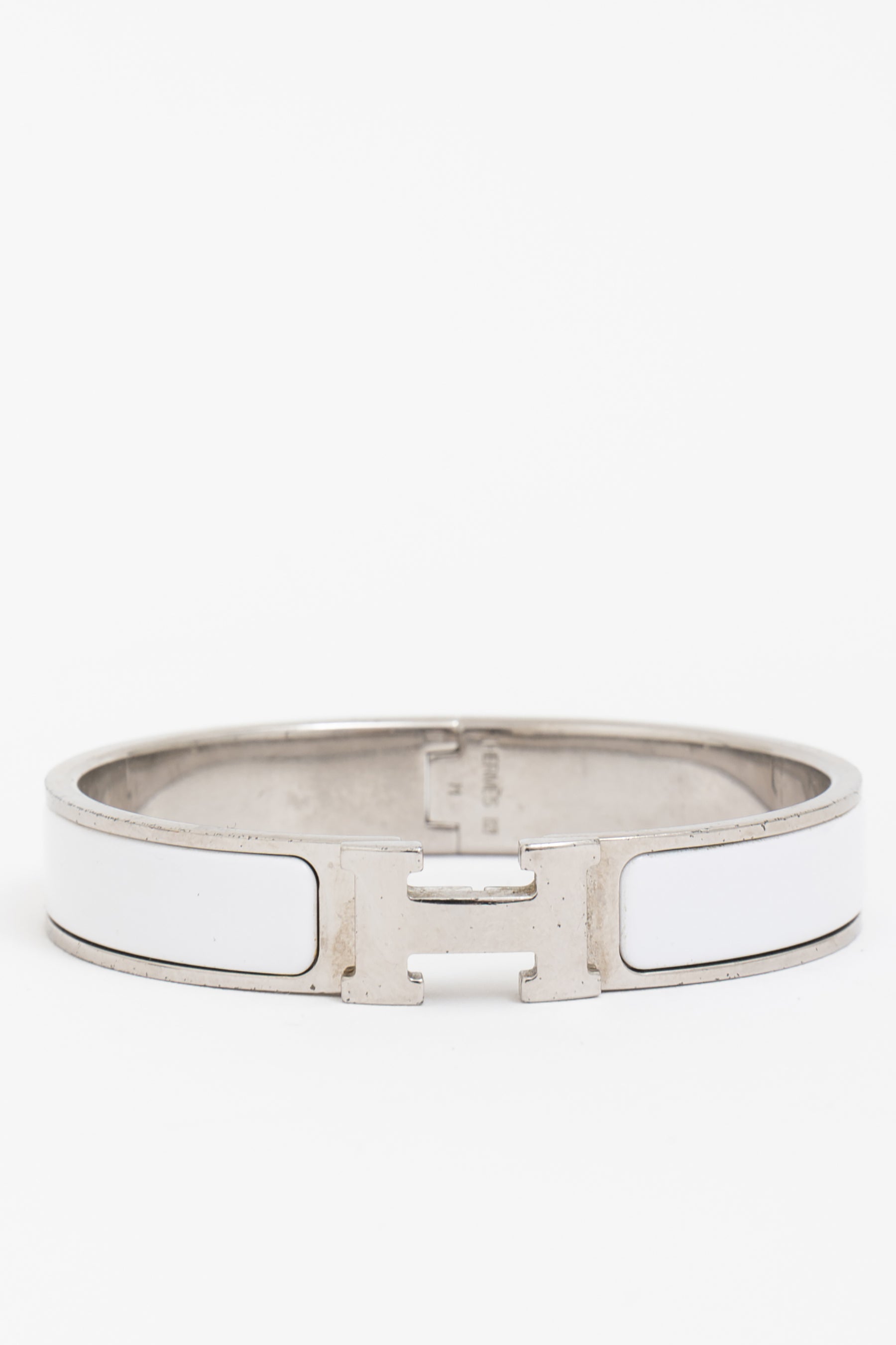 Hermes Clic H bracelet White Silver