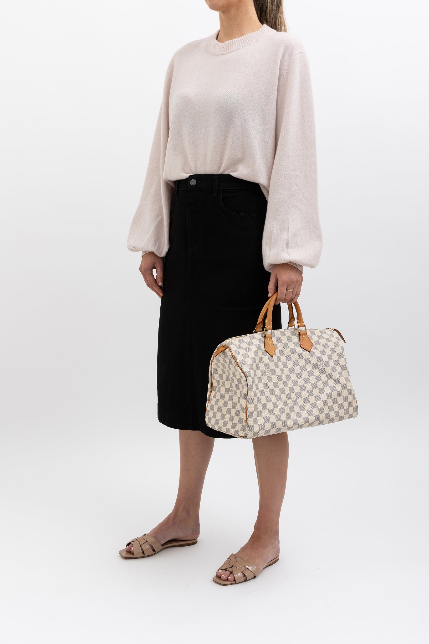 Speedy 35 Damier Azur Canvas Bag