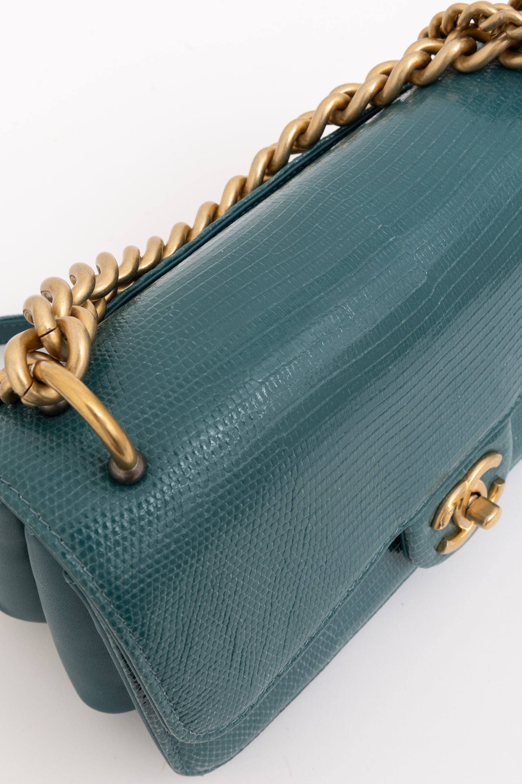 Exotic Lizard Flap Bag
