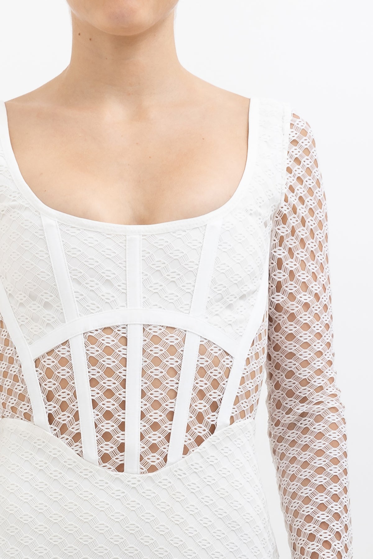 Crochet Lace Long Sleeve Dress
