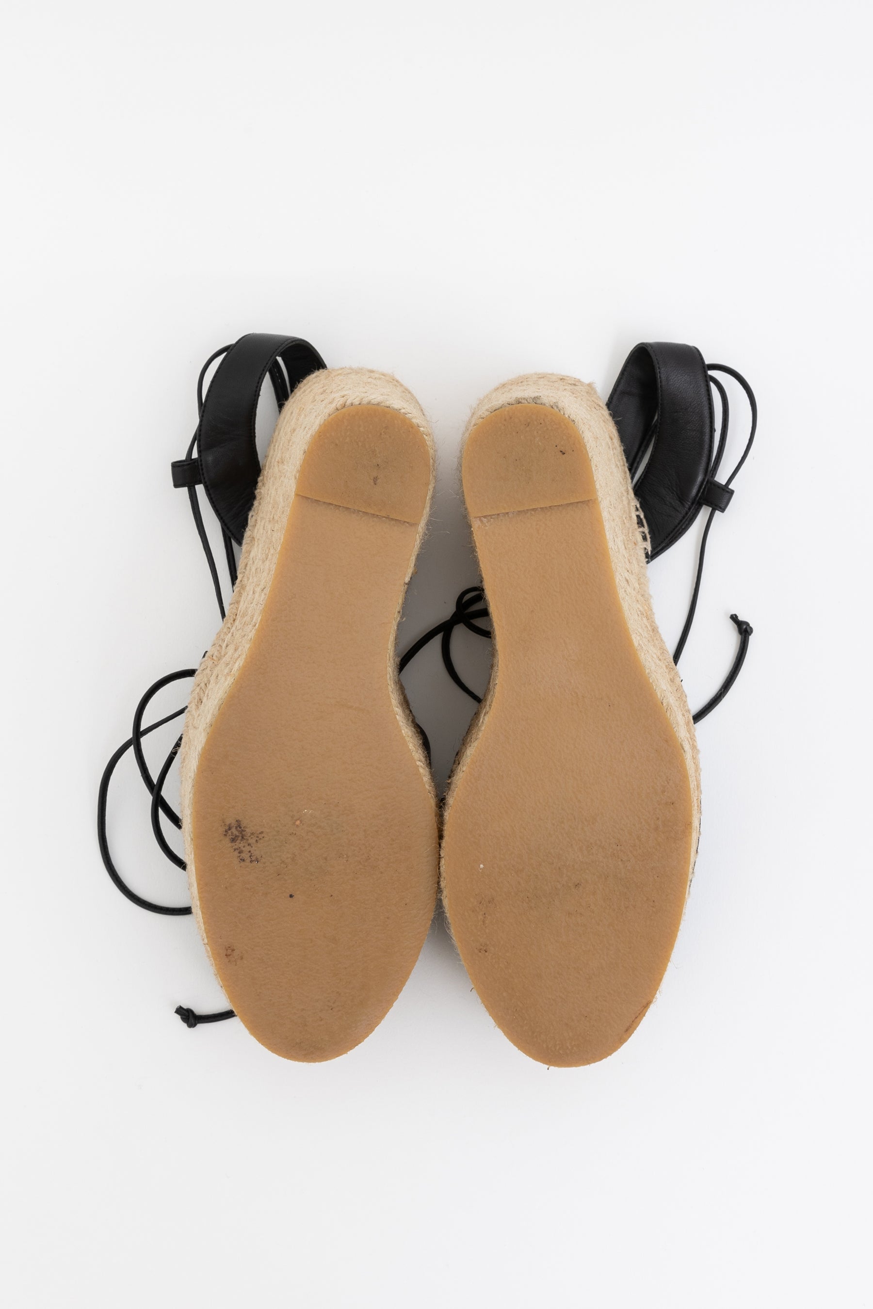 Leather Wedge Espadrilles