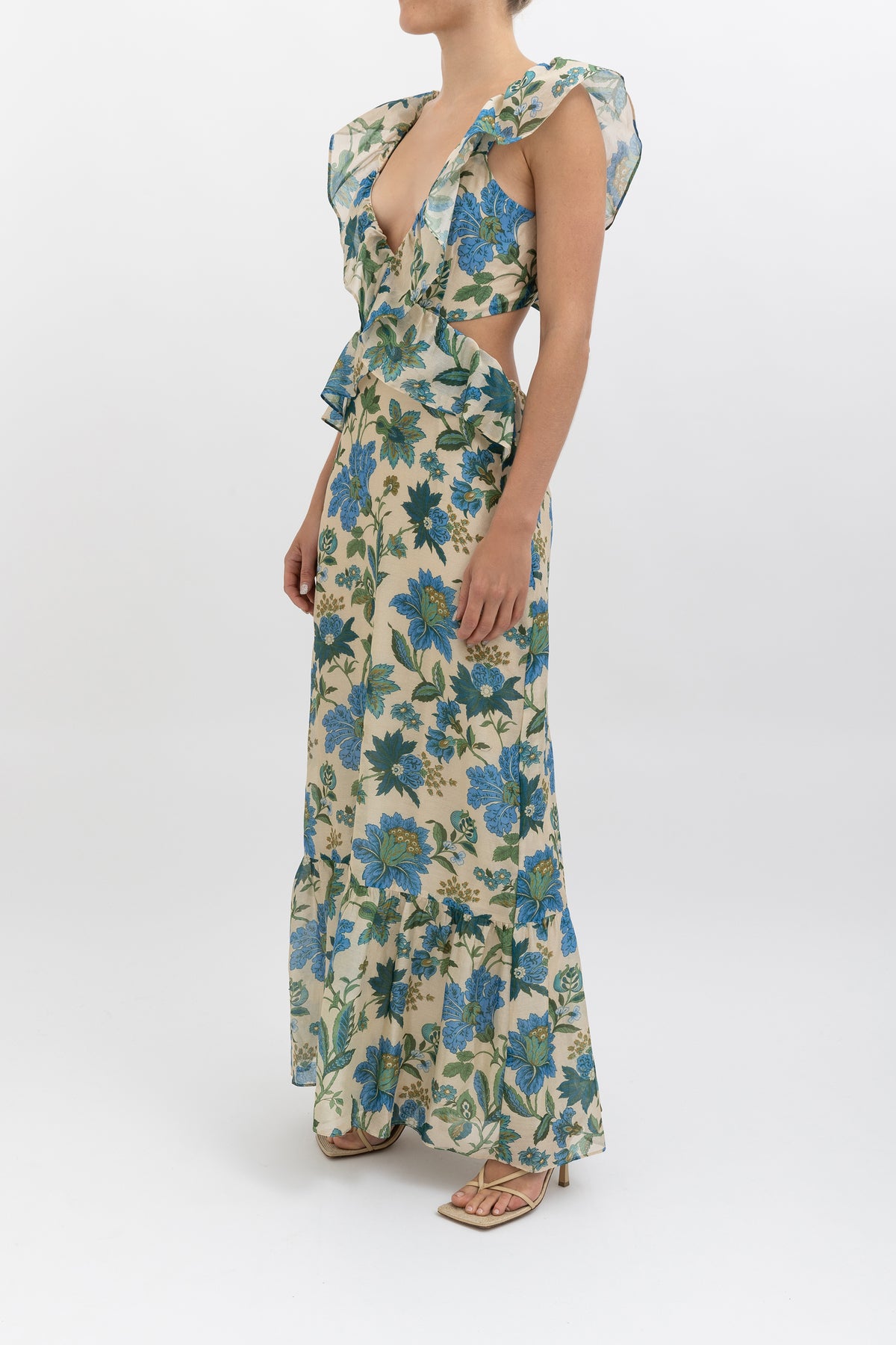 Celia Frill Midi Dress