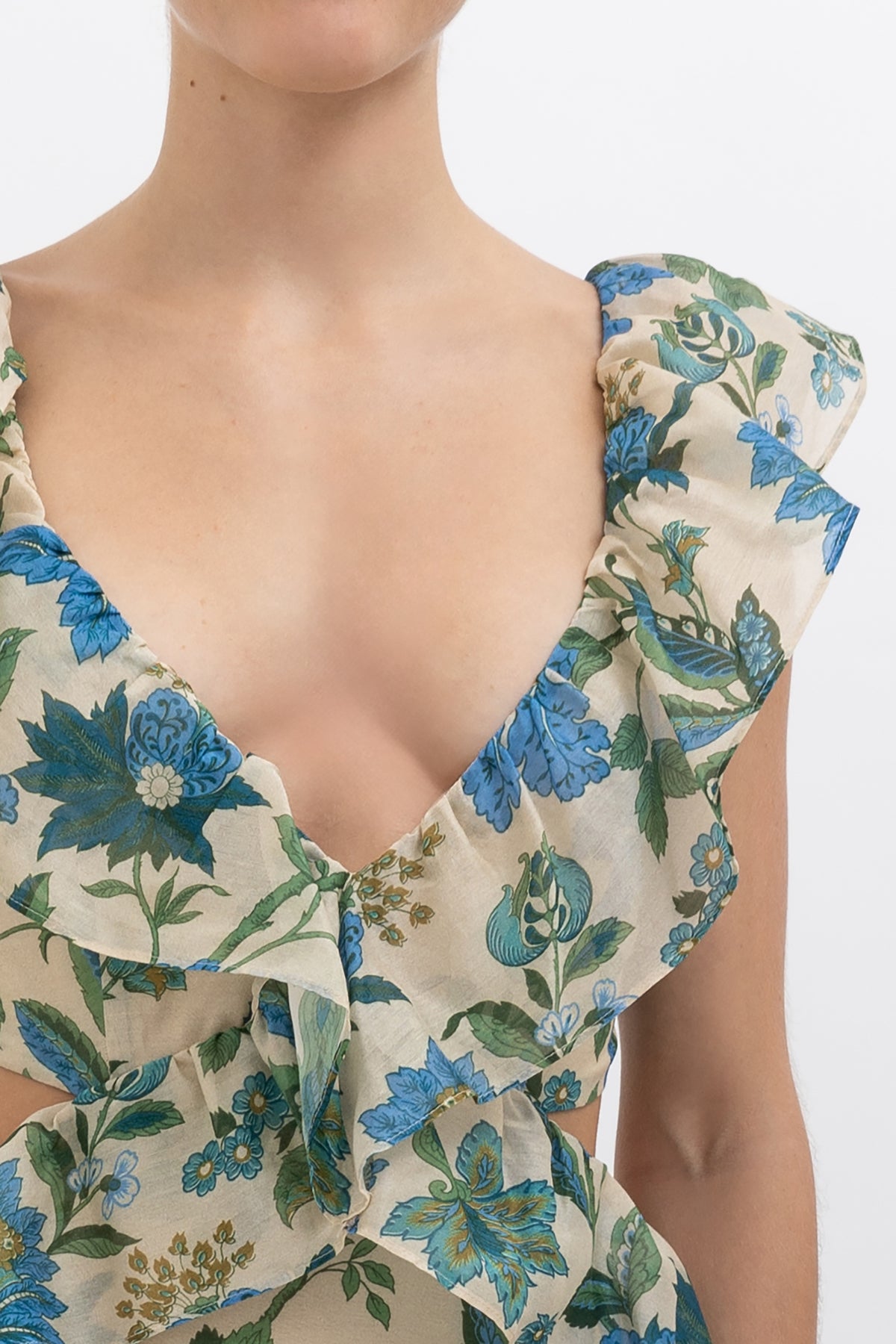 Celia Frill Midi Dress