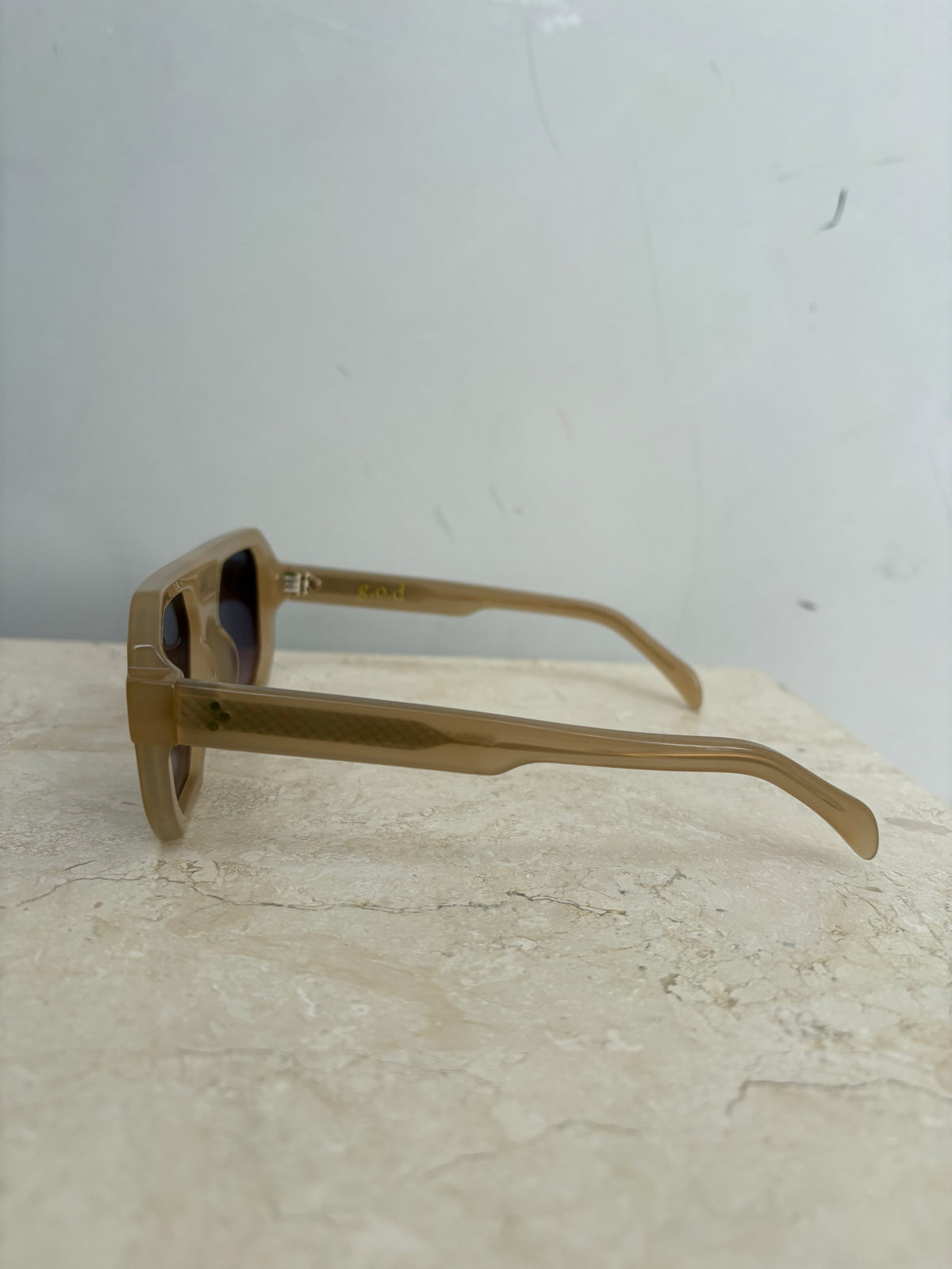 g.o.d Taupe Flap Top Aviator Sunglasses