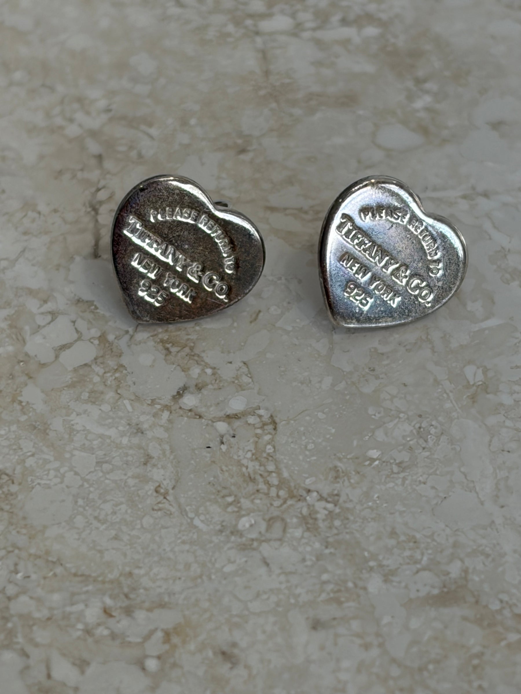 Tiffany & Co. Silver Return To Tiffany Heart Studs