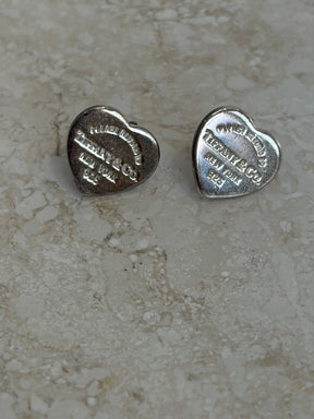 Tiffany & Co. Silver Return To Tiffany Heart Studs