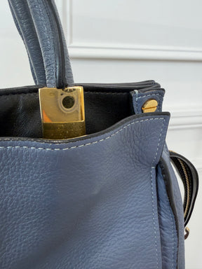 Chloé Steel Blue Leather Tote
