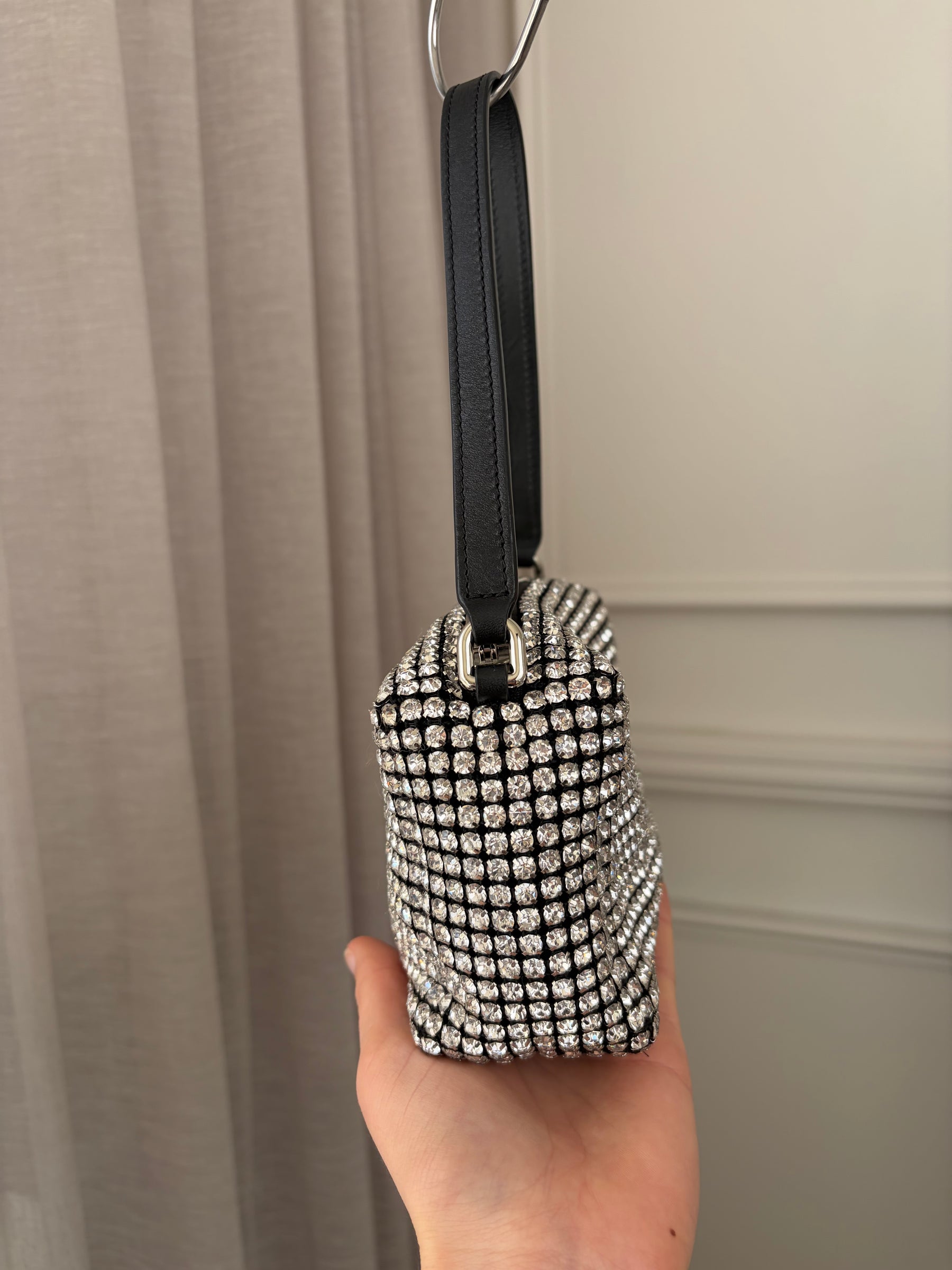 Alexander Wang Black and Crystal Mini Bag