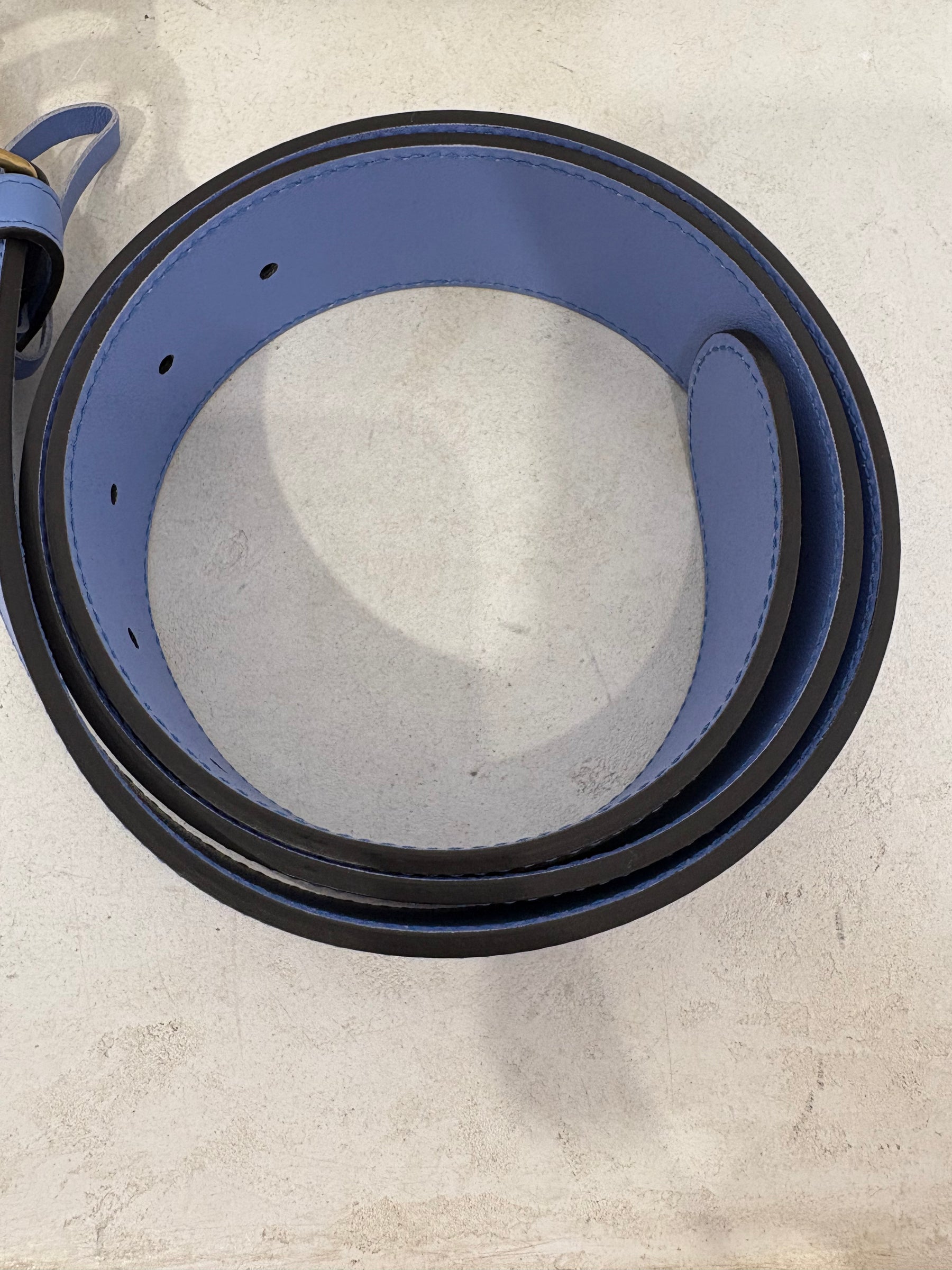 Gucci Pale Blue Marmont Belt, 85