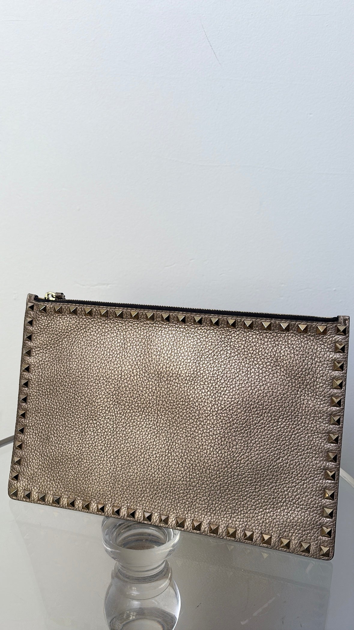 Valentino Garavani Bronze Rockstud Pouch