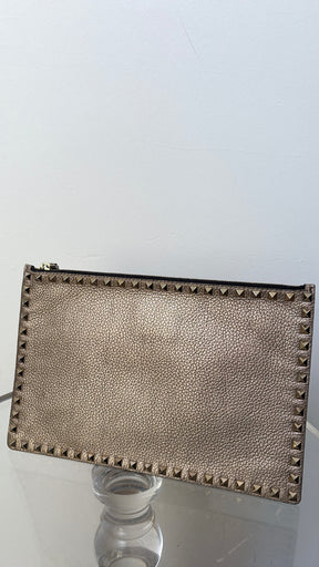 Valentino Garavani Bronze Rockstud Pouch