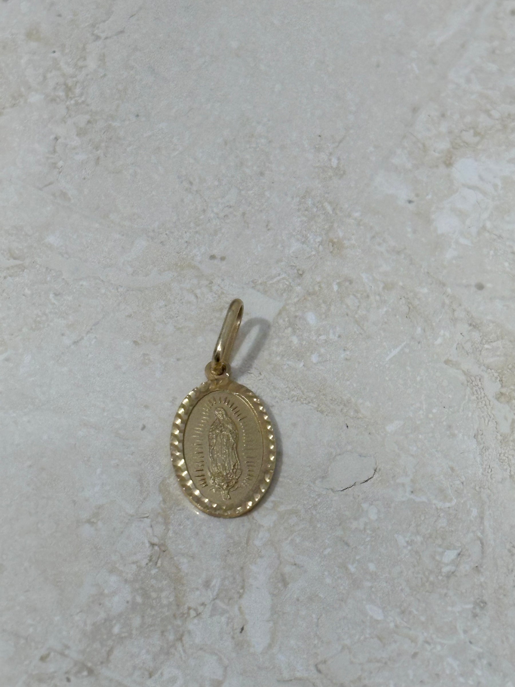 Baby Anything Santa Maria Guadalupe Pendant 14k Yellow Gold