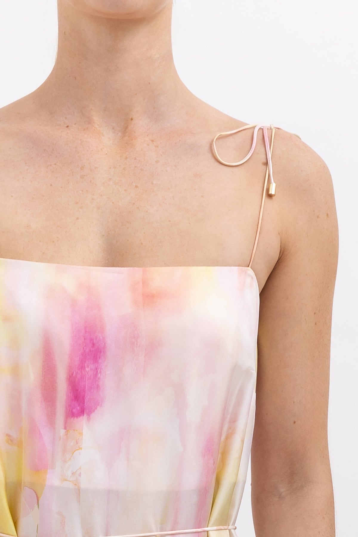 Prima Abstract Print Silk Dress