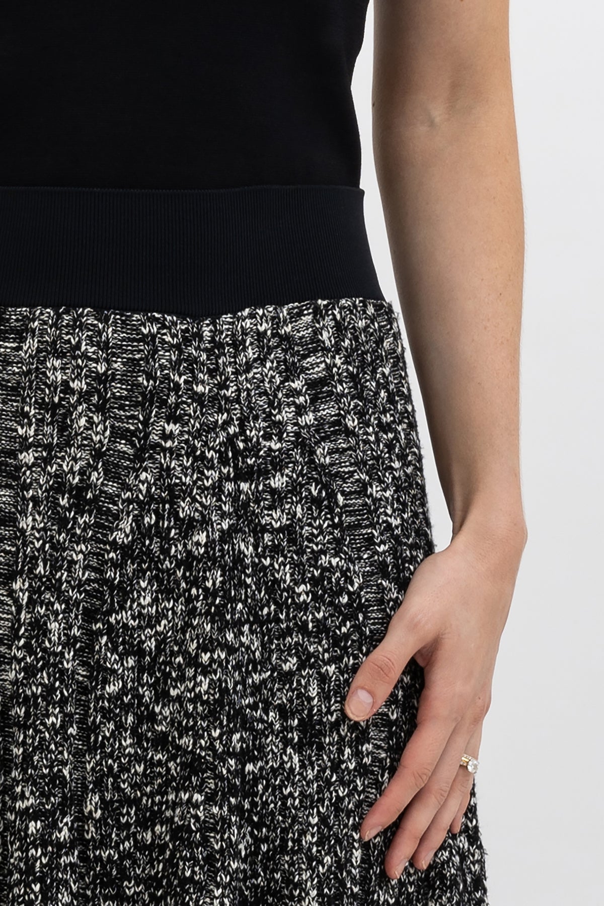 Marle Ribbed Knit Midi Skirt